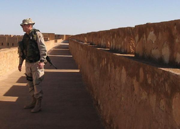 Colonel Michael Whitehead on the ramparts of Al Ukaydir, western Karbala, Iraq